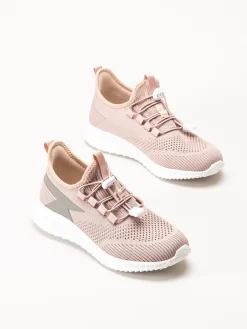 Soft Comfort - Heliett - Rosa sneakers i stickad textil