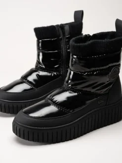 S.Oliver - Svarta fodrade nylonboots