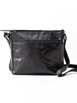 Springfield - Brun weekendbag i skinn