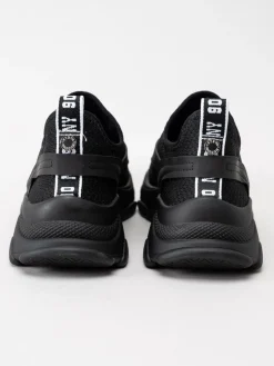 Steve Madden - Match-E - Svarta chunky sneakers i textil