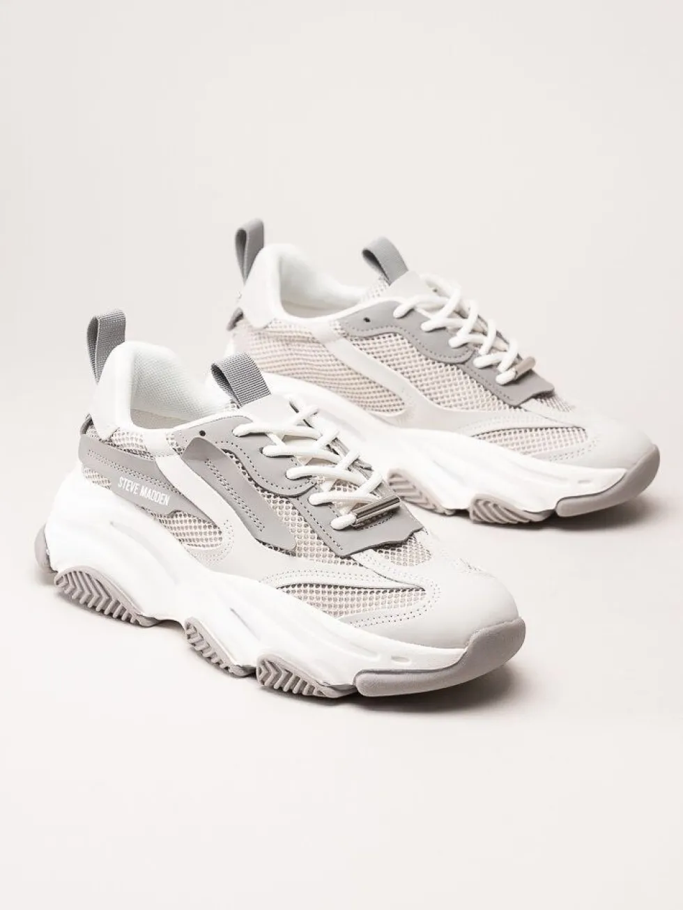 Steve Madden - Possession-E - Gråvita chunky sneakers