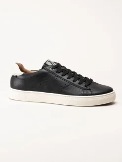 Svarta sneakers i skinn