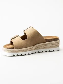 Sweeks - Sonja - Beige sandaler i mocka