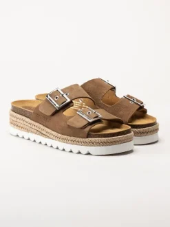 Sweeks - Sonja - Bruna slip in sandaler i mocka