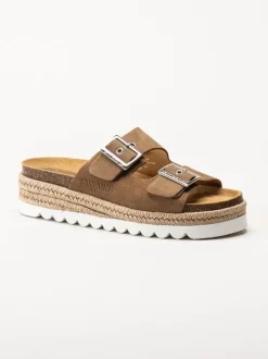 Sweeks - Sonja - Bruna slip in sandaler i mocka