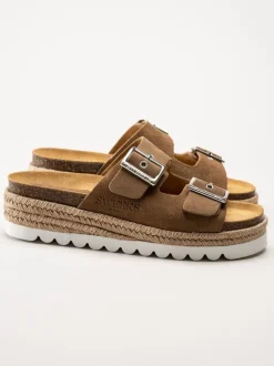 Sweeks - Sonja - Bruna slip in sandaler i mocka