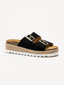 Sweeks - Sonja - Svarta slip in sandaler i mocka