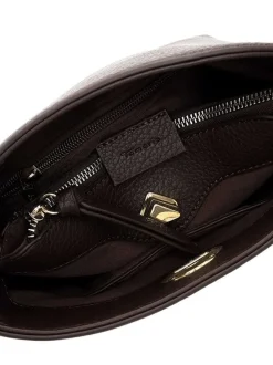 Tamaris bags - Gladis Pouch S - Mörkbrun handväska i mjuk PU med struktur