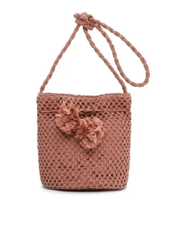 Tamaris Bags - Kassandra crossover - Gammelrosa handväska i vacker raffia