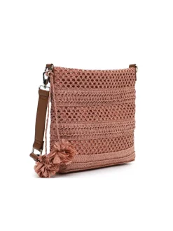 Tamaris Bags - Kassandra crossover - Gammelrosa handväska i vacker raffia