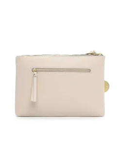 Tamaris Bags - Krister handbag M with zipper - Ljusbeige mediumhandväska med flätning