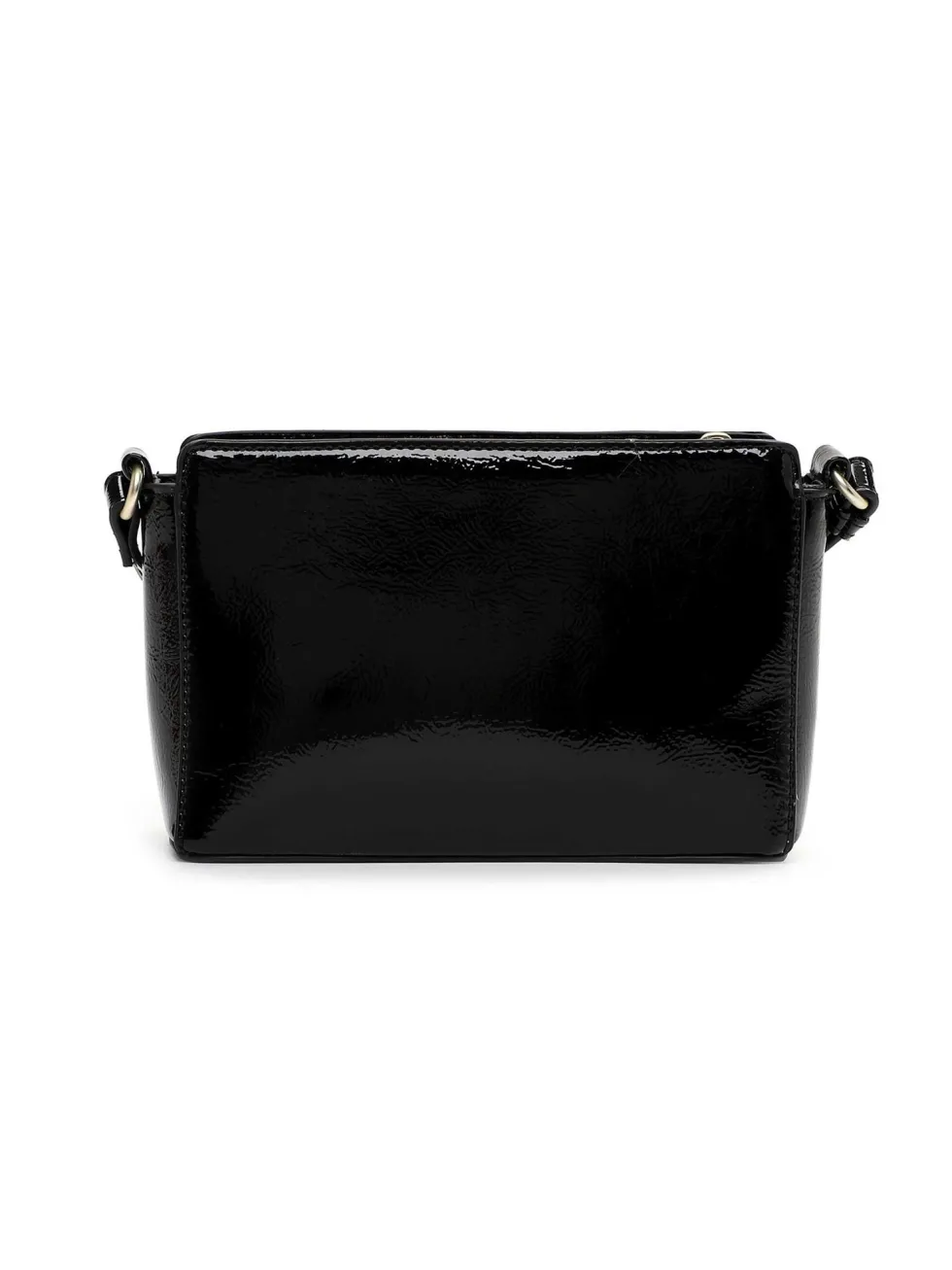 Tamaris Bags - Kristine Handbag with zipper - Svart mindre handväska i lacksyntet