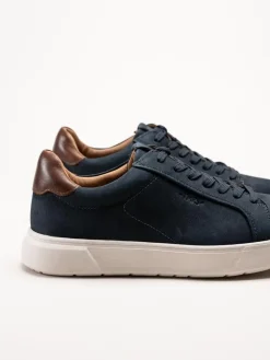 Tamaris Men - Blå sneakers i nubuck