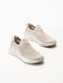 Tamaris Wide - Beige sneakers i mesh