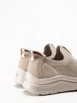 Tamaris Wide - Beige sneakers i mesh