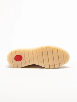 Tamaris Wide - Beige sneakers i skinn och mocka