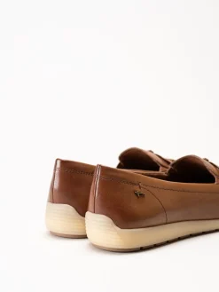 Tamaris Wide - Bruna loafers i skinn