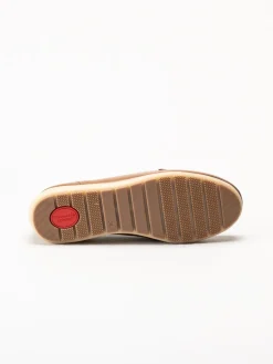 Tamaris Wide - Bruna loafers i skinn