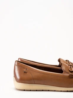Tamaris Wide - Bruna loafers i skinn