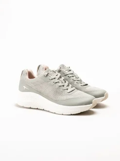 Tamaris Wide - Gröna sneakers i mesh