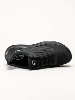 Tamaris Wide - Svarta sportiga sneakers i textil