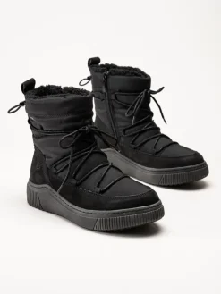 Tamaris Wide - Svarta varmfodrade boots