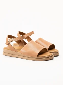 Ten Points - Alma - Ljusbruna skinnsandaler