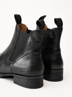 Ten Points - Pandora - Svarta chelsea boots i skinn