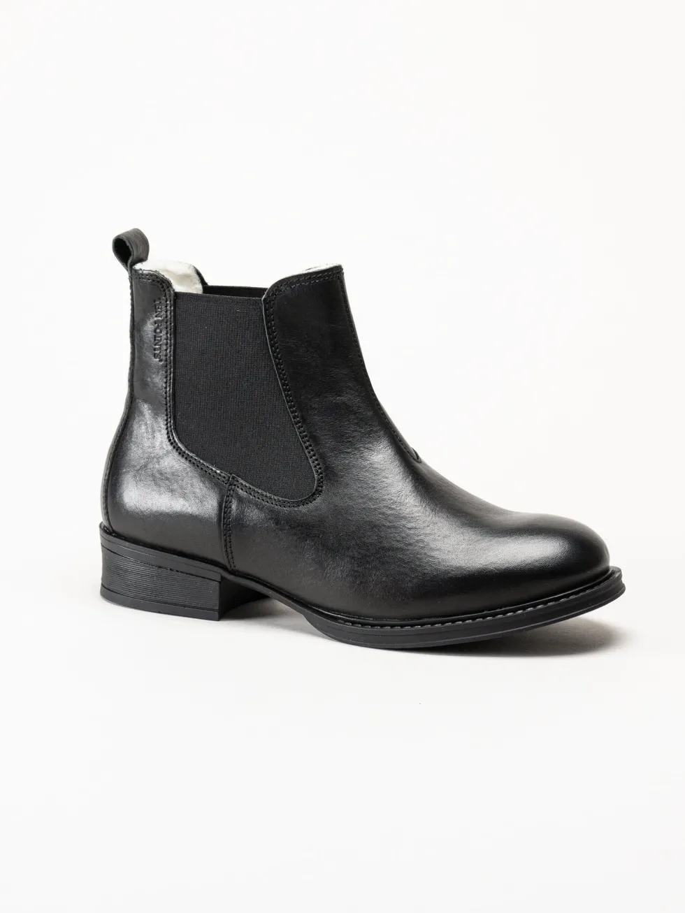Ten Points - Pandora - Svarta chelsea boots i skinn