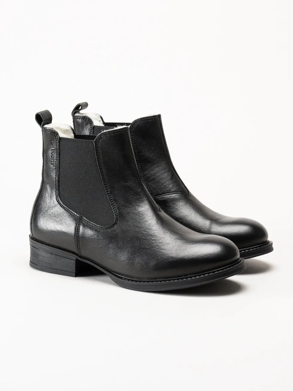 Ten Points - Pandora - Svarta chelsea boots i skinn