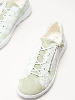 Think - Comoda - Ljusgröna sneakers i mocka