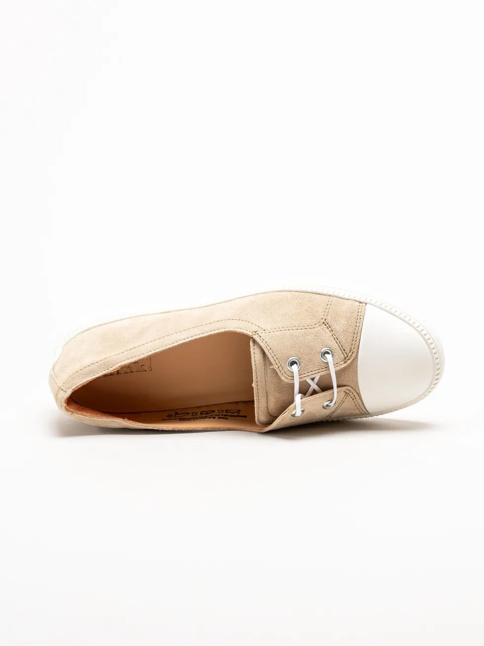 Think - Turna - Beige Ballerina i mocka