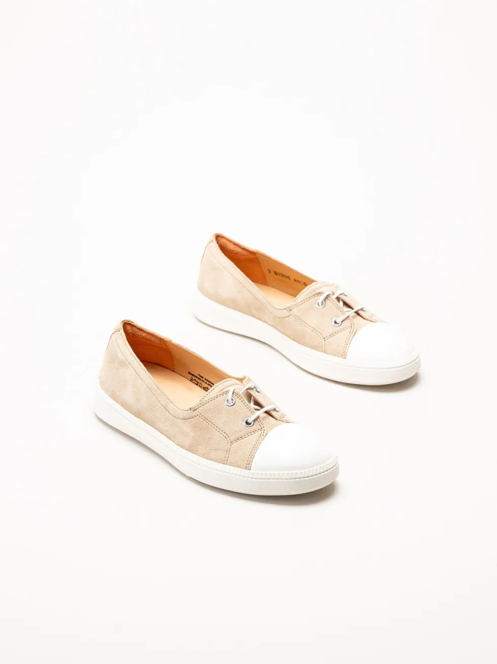 Think - Turna - Beige Ballerina i mocka