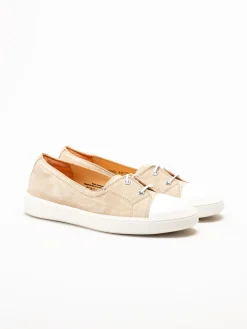 Think - Turna - Beige Ballerina i mocka