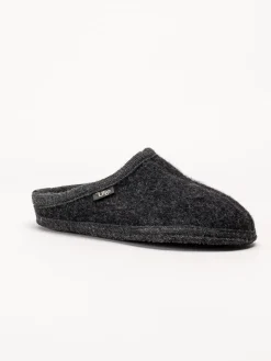 Ulle - Ulle Stripe - Svarta slip in tofflor i ull