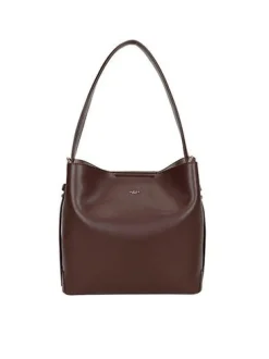 Ulrika Design - Ulrika Fur A-Line tote - Mörkbrun axelväska i mjuk skinnimitation