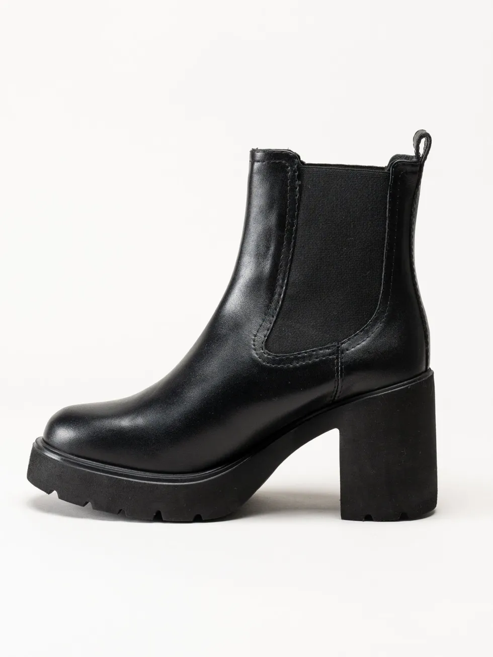 Unisa - KLINO_F25_STT - Svarta högklackade boots i skinn