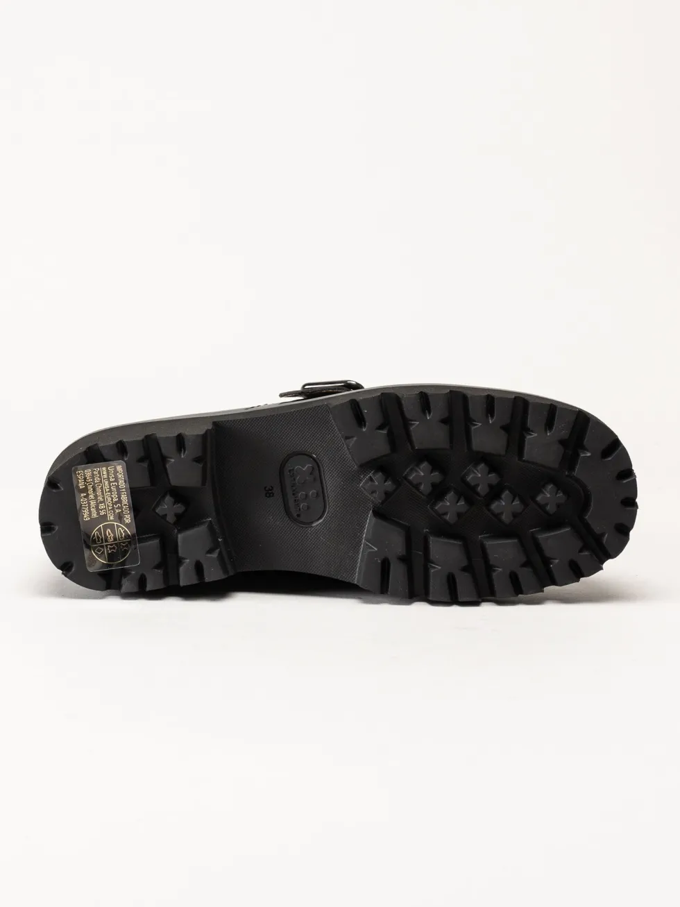 Unisa - Svarta loafers i skinn