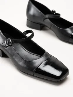 Vagabond - Debbi - Svarta Mary Jane pumps i skinn