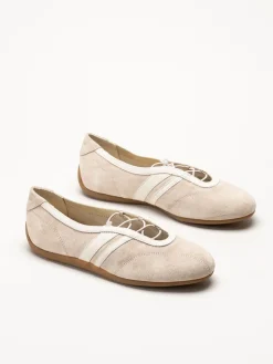 Vagabond - Hollie - Offwhite sportiga ballerinaskor