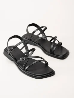 Vagabond - Izzy - Svarta sandaler i skinn