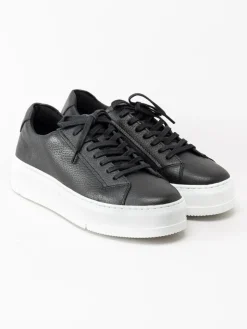 Vagabond - Judy - Svarta platåsneakers i skinn