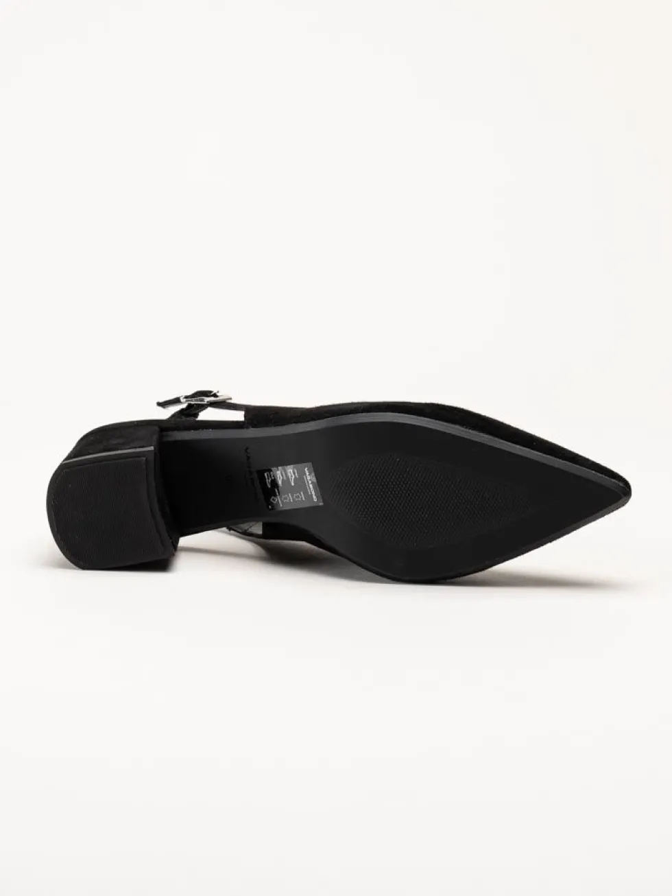 Vagabond - Marta - Svarta slingback pumps i mocka