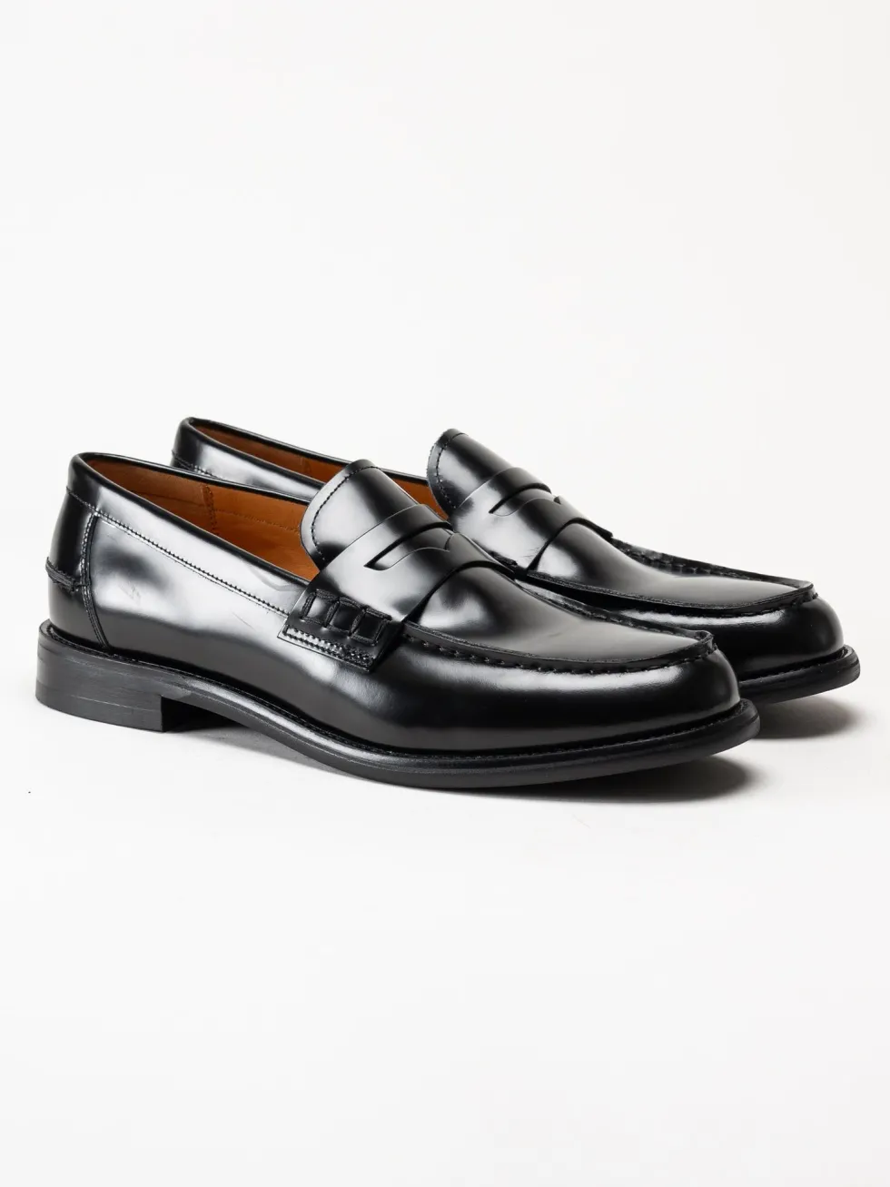 Vagabond - Steven - Svarta loafers i polido
