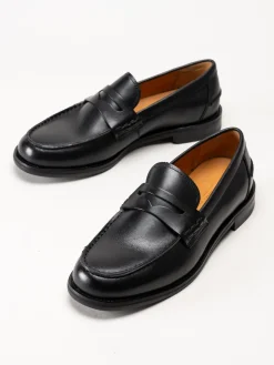 Vagabond - Steven - Svarta loafers i skinn