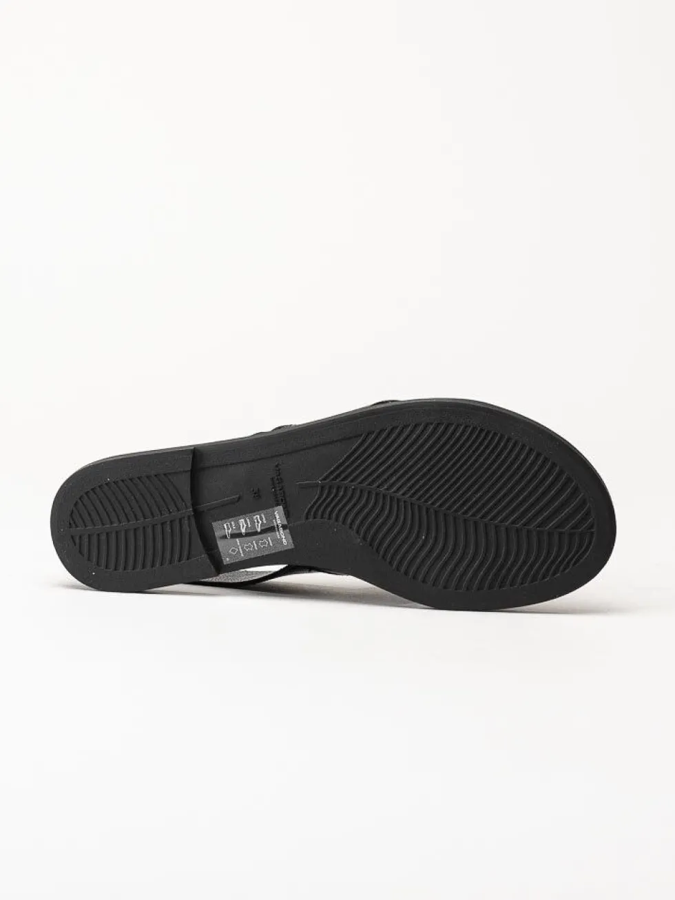 Vagabond - Tia 2.0 - Svarta platta sandaler i skinn