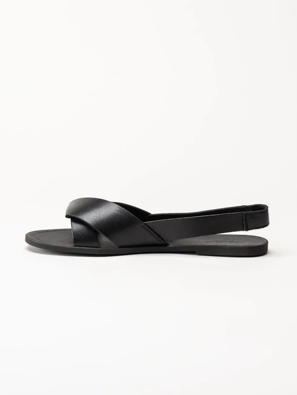 Vagabond - Tia 2.0 - Svarta platta sandaler i skinn