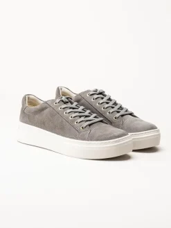 Vagabond - Zoe Platform - Grå platåsneakers i mocka