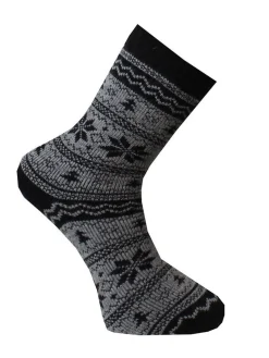 Zokks - Wool 1-pack - Grå svarta ullstrumpor